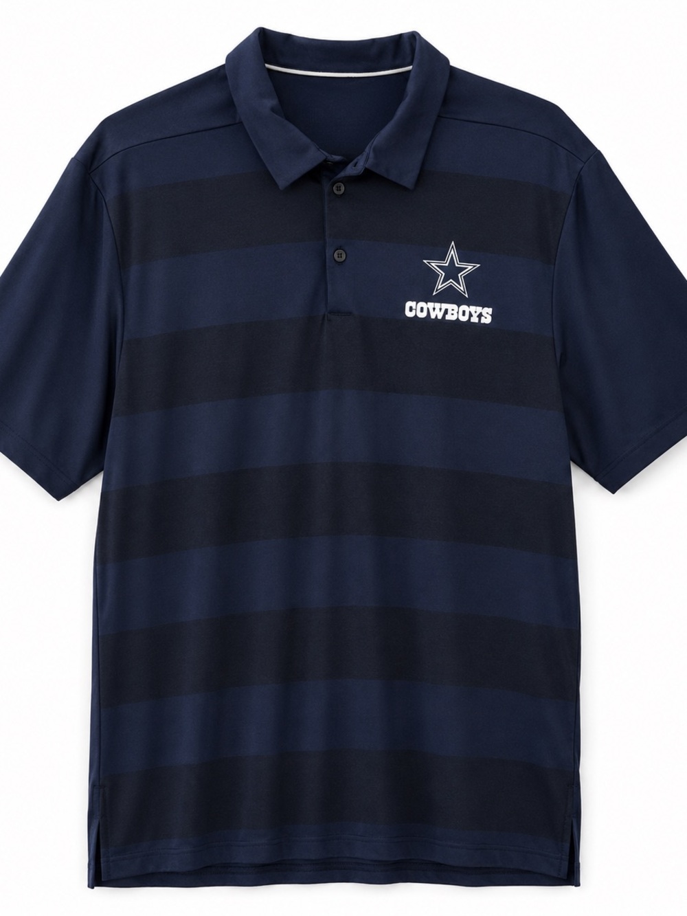 Dallas Cowboys Polo Shirt Men’s XL Blue Striped Nike Dri fit Football NFL